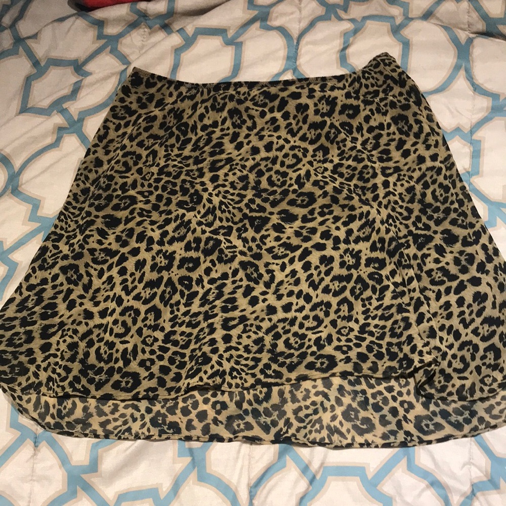 Cheetah print loose fit skirt